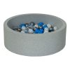 Budget 🥰 Piscine à Balles Aire De Jeu + 200 Balles Perle, Transparent, Bleu, Argent 💯 11